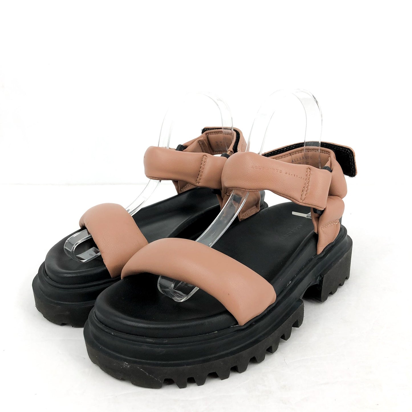 ALLSAINTS Womens Helium Platform Sandals US 7 EU 37 Leather Chunky Sole NWOB