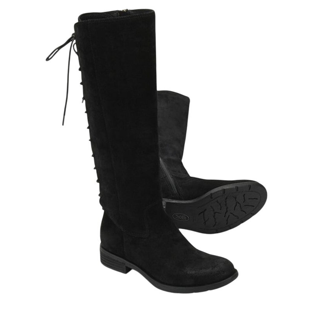 Sofft Womens Sharnell II Knee High Boot US 8 M EU 39 Black Suede Waterproof NWOB