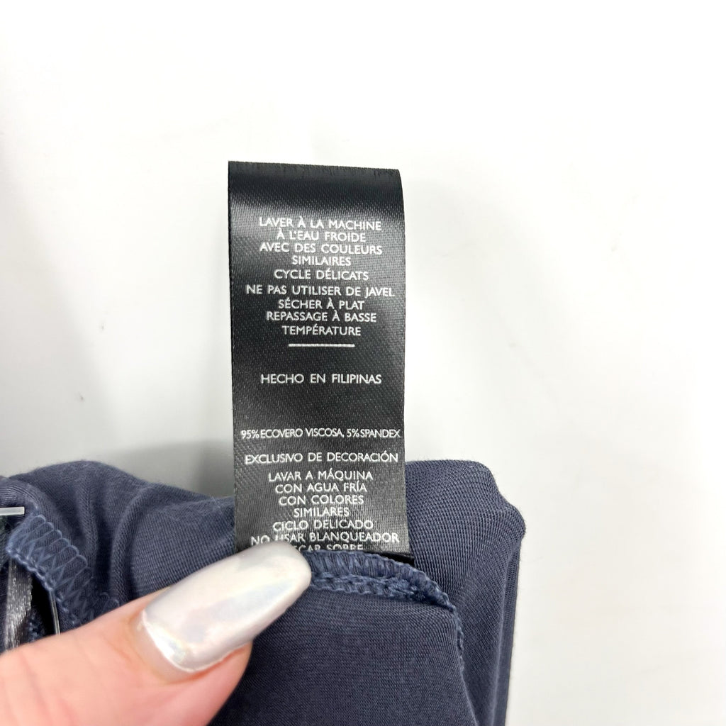NATORI Women's Feathers Essentials Pajama Set XS Blue Long Sleeve Jersey NWT