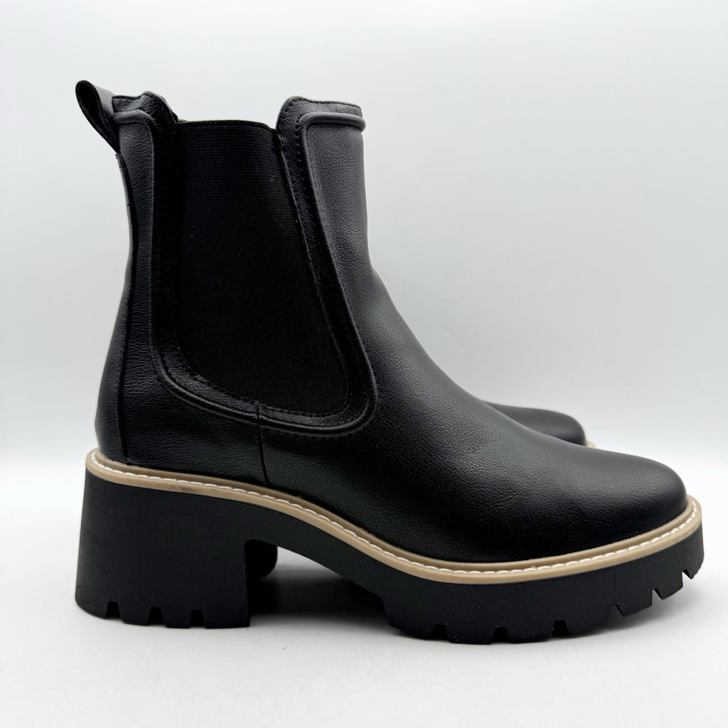 Mia Womens Noylynn Chelsea Boots US 9 M EU 40 Black Vegan Leather NIB
