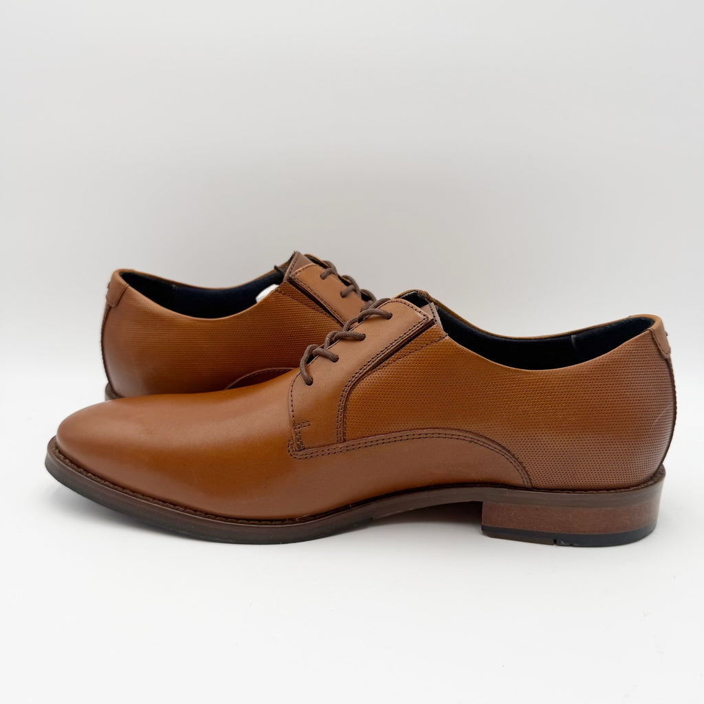 Johnston & Murphy Mens Landry Plain Toe Dress Shoe Size 9 M Brown Leather NIB
