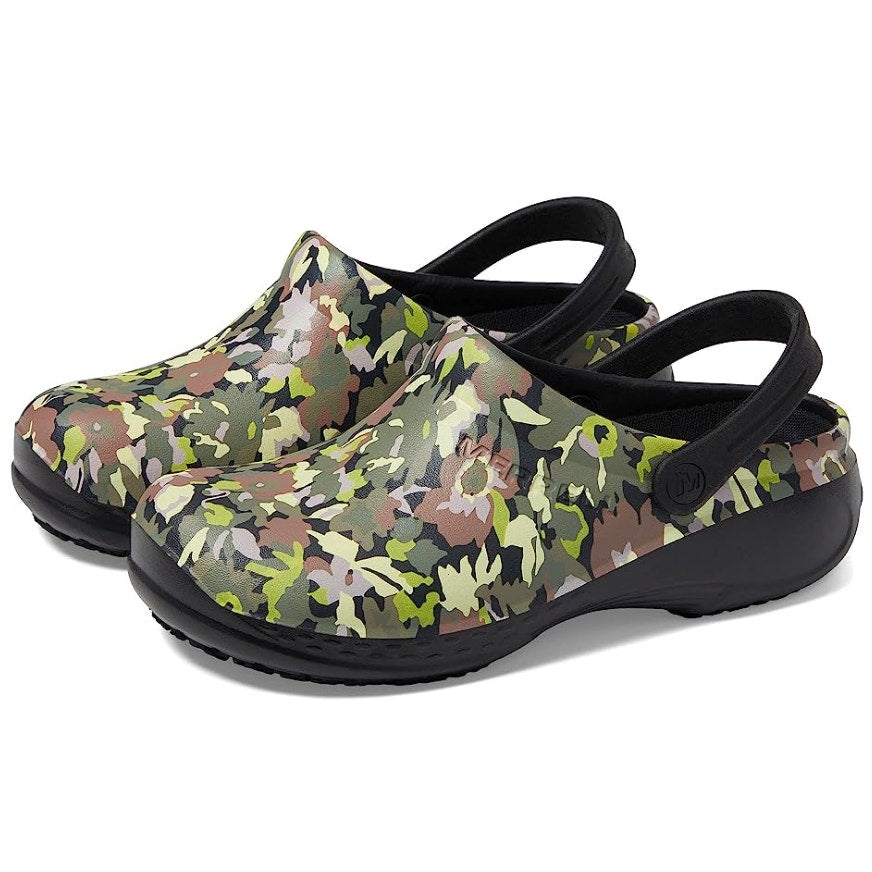 Merrell Womens Encore Service Pro Work Clogs Size 6 EU 37 Green Multi SR NIB