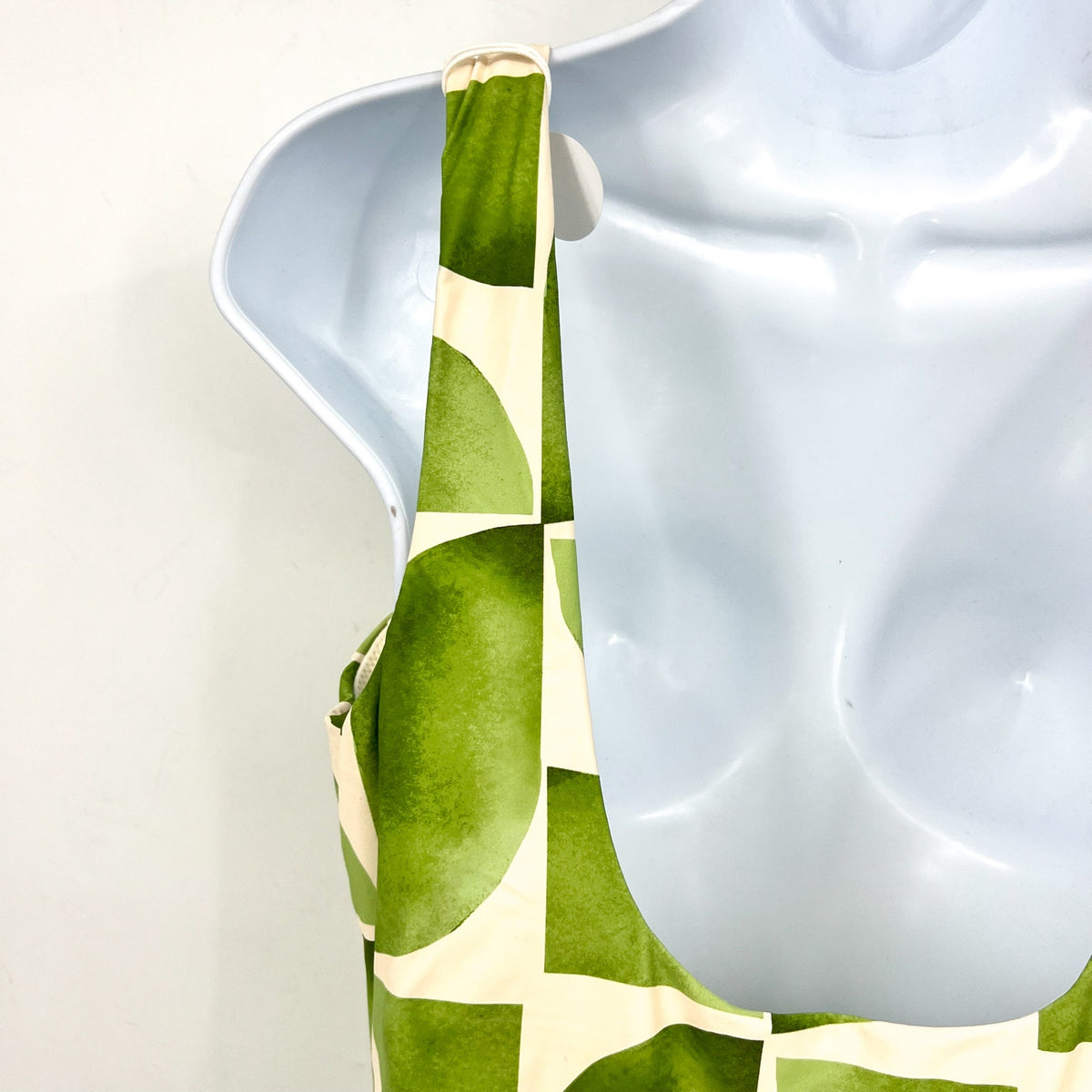 Seafolly Women's Sunray One Piece Swimsuit Size 12 DD Sage Green Geometric NWT
