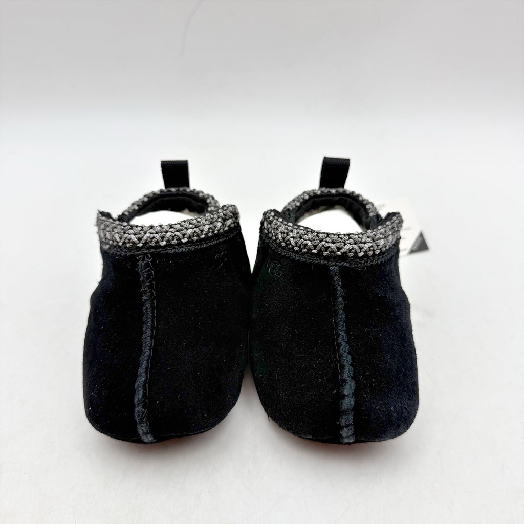 UGG Baby Tasman Slippers US 0/1 XS Black Suede NIB