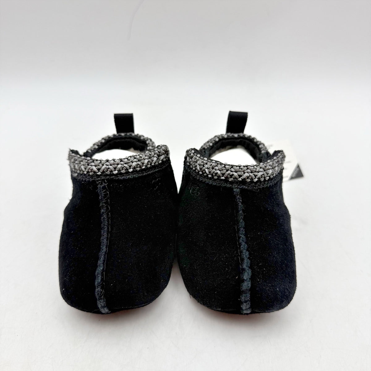 UGG Baby Tasman Slippers US 0/1 XS Black Suede NIB