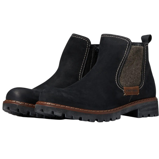 Josef Seibel Women's Marta 03 Boots Size US 8-8.5 EU 39 Black Leather