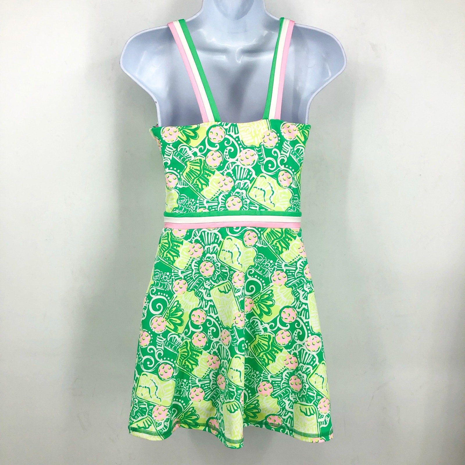 LILLY PULITZER Womens Deidra Dress XS Green Yellow Spearmint In A Pickle UPF NWT