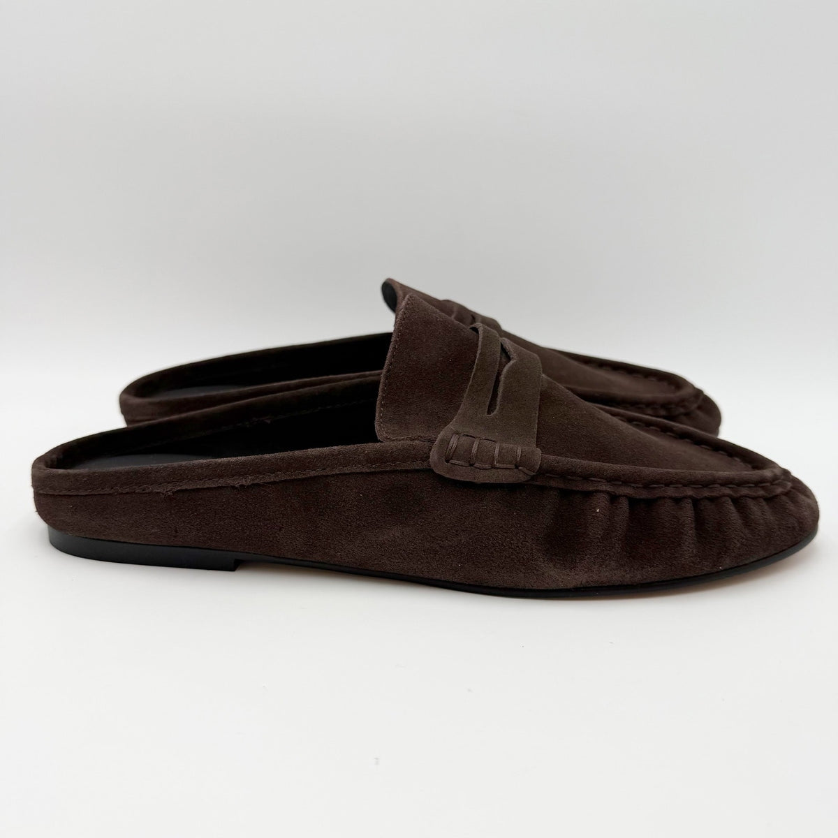 Steve Madden Womens Rafe Loafers Size 12 Chocolate Brown Suede Slip On NWOB