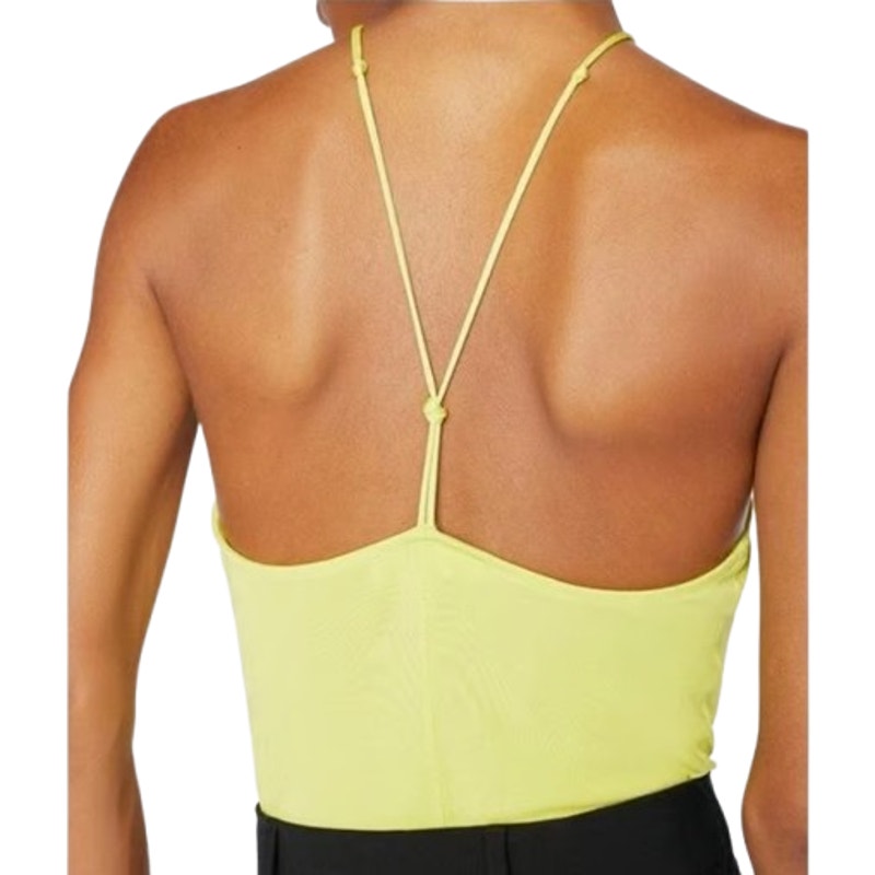  FRAME Women's Delicate Knot Tank Bodysuit Medium Flash Lime Green NWOT