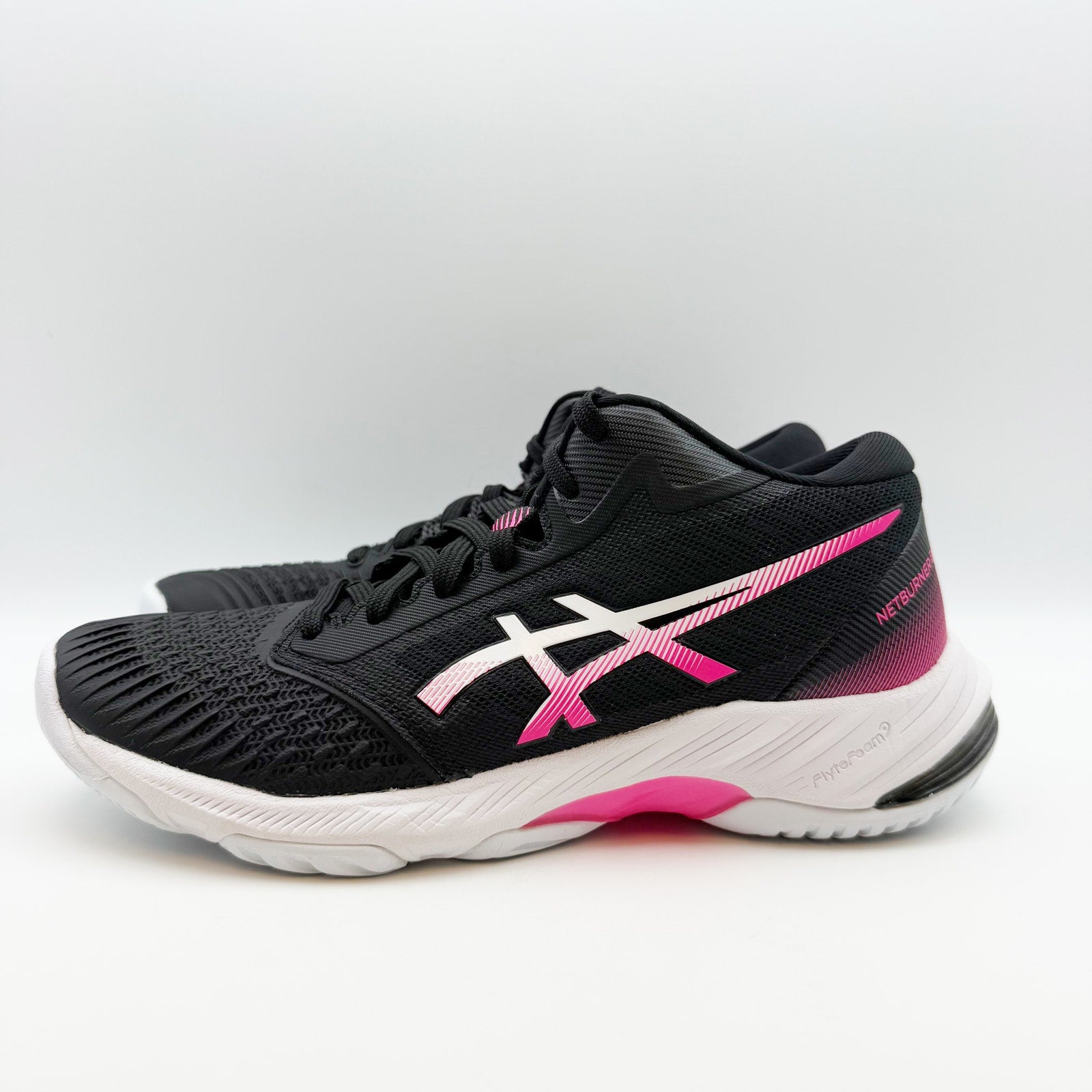 ASICS Womens Netburner Ballistic Ff Mt 3 Volleyball Shoes US 7 Black Pink NWOB