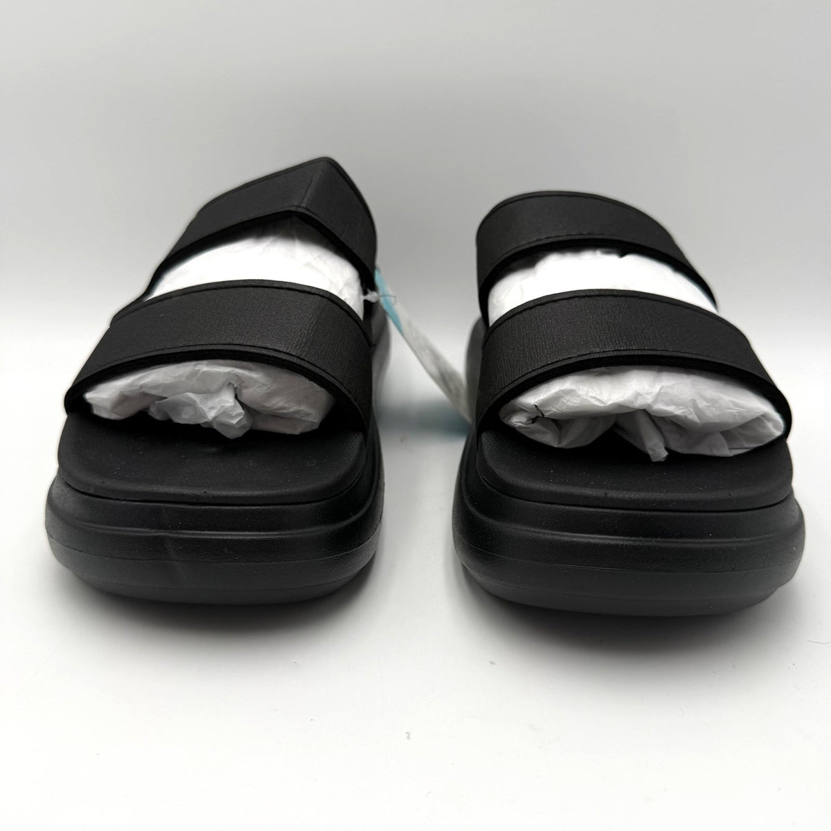 Reef Womens Cushion Bondi 2 Bar Slide Sandals Size 10 EU 41 Black Platform NWT