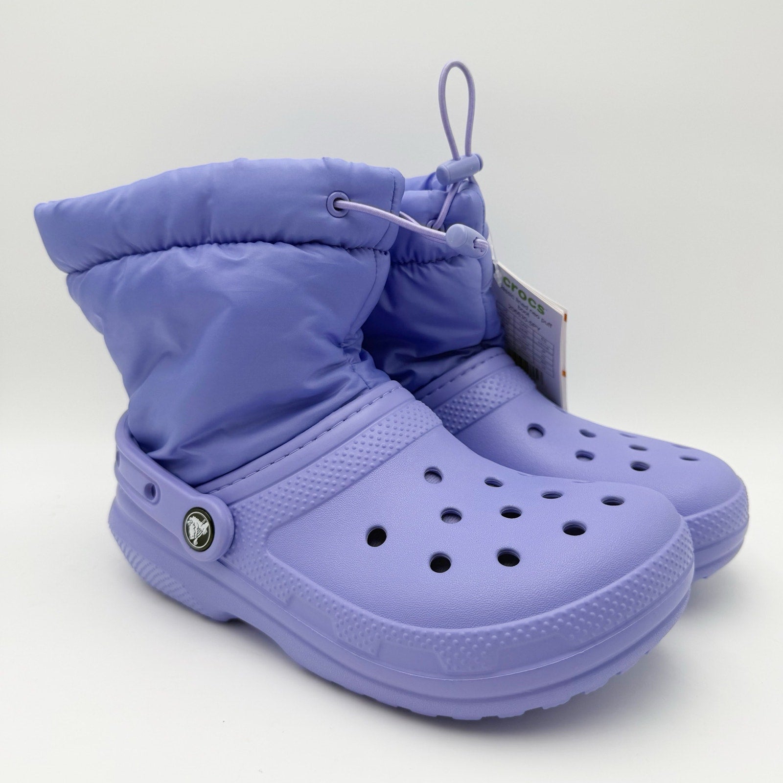 Crocs Womens Classic Lined Neo Puff Boots Size 6 Purple NWT