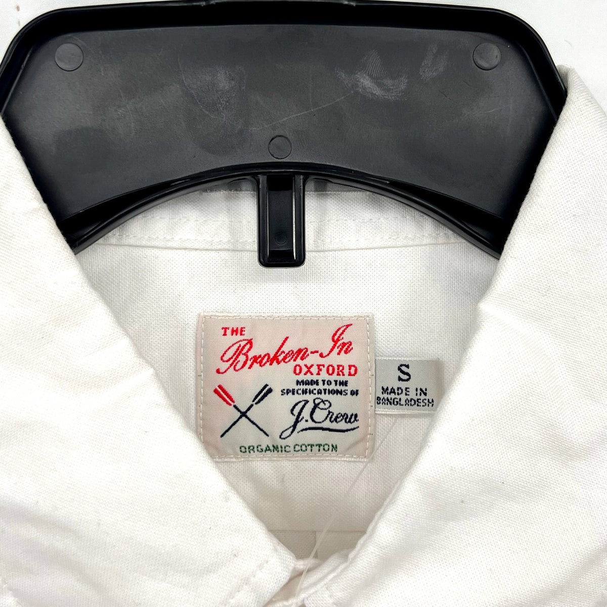 J.CREW Mens Broken-in Oxford Shirt Small White Short-sleeve Cotton BE986 NWT