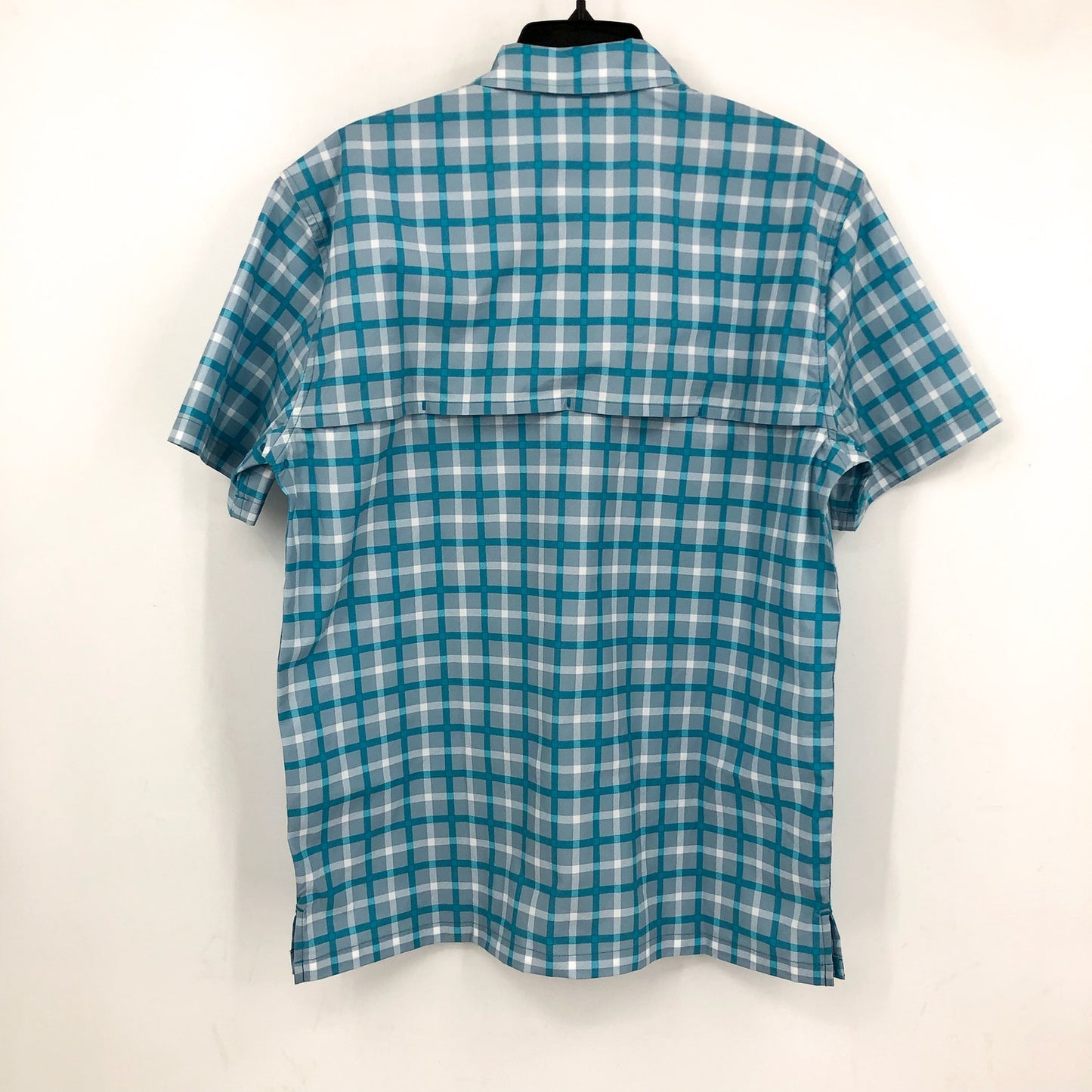 CARHARTT Men's Force Relaxed Fit Plaid Shirt Medium Storm Blue Sun Defender NWT