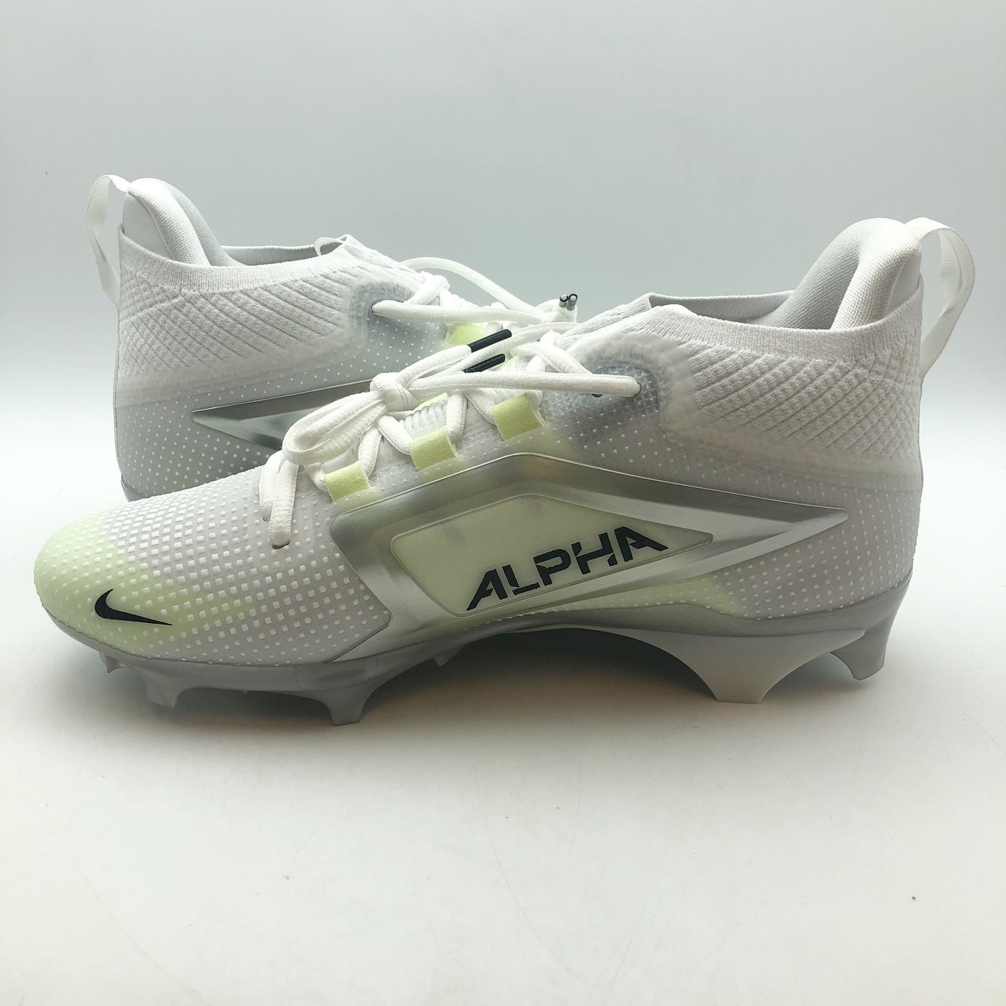 Nike Mens Alpha Menace 4 Elite Football Cleats Size 9 White Yellow NWOB