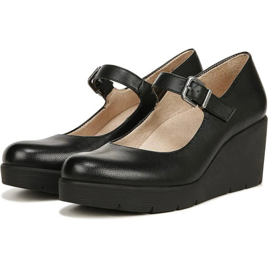 NATURALIZER Womens Adore Mary Jane Wedge Heels US 12 M EU 43 Black NWOB