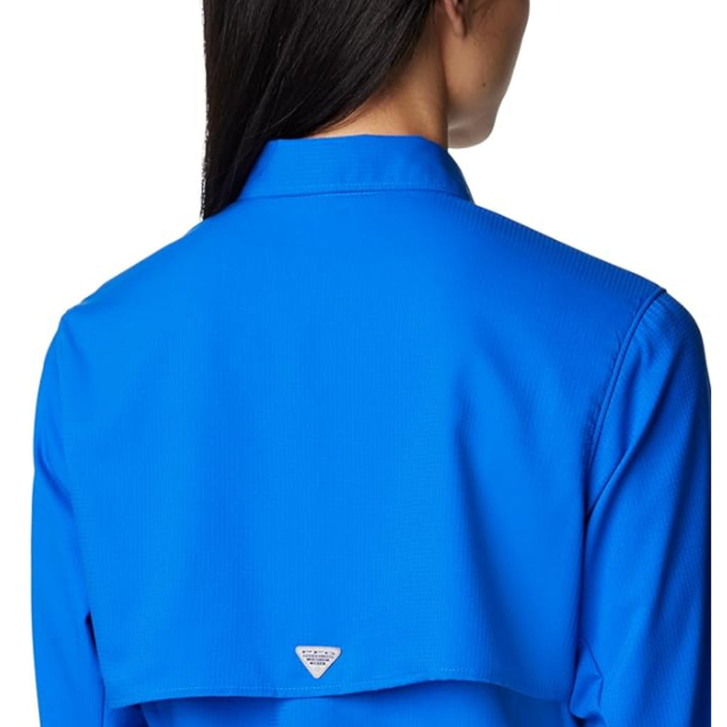 COLUMBIA Women’s PFG Tamiami II Long Sleeve Shirt XL Blue Macaw UPF 40 NWT