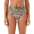 KATE SPADE Women's Heart Belted Bikini Bottom Small Tan Leopard Print NWT