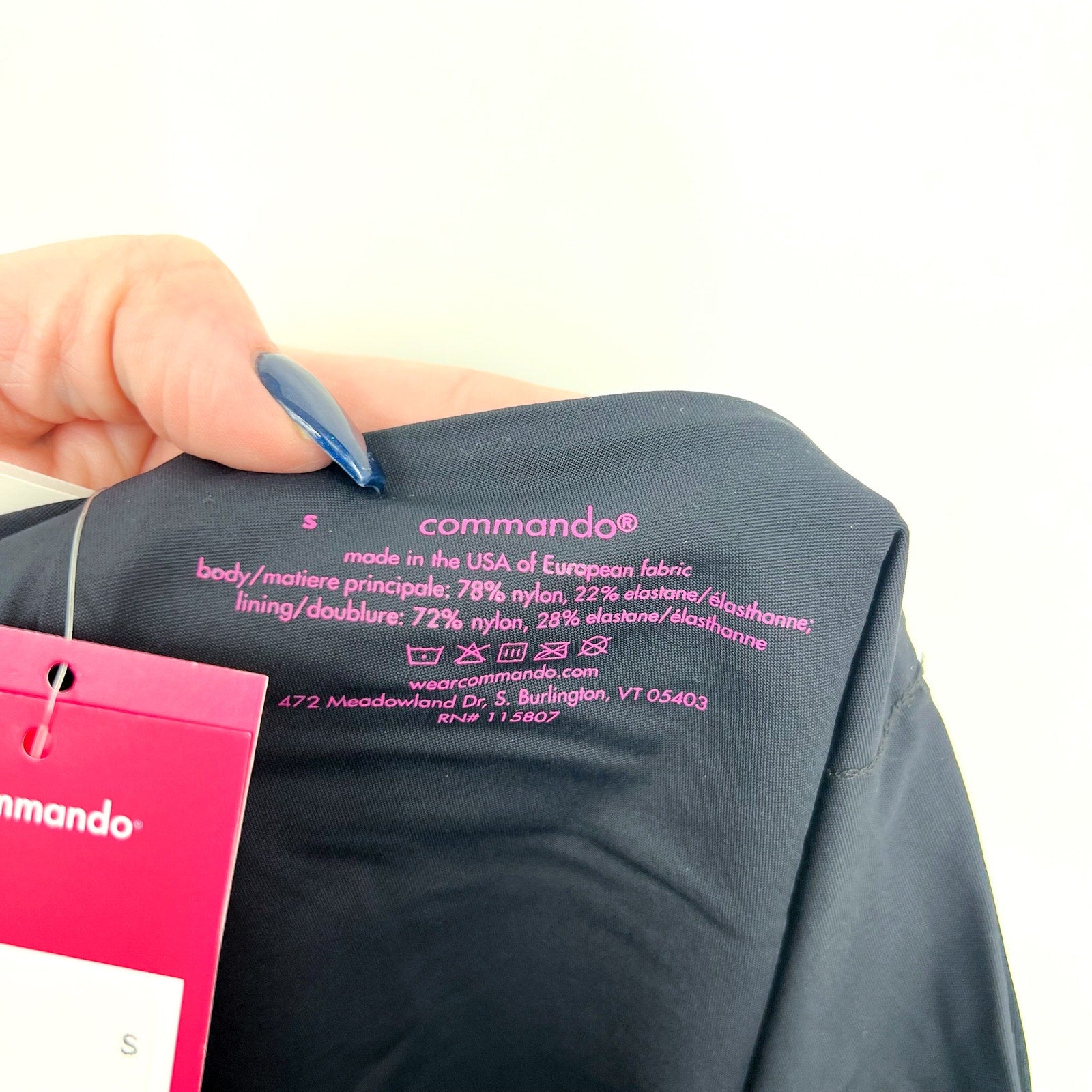 COMMANDO Women's Classic Microfiber Tights Small Black Stretch Opaque NWT