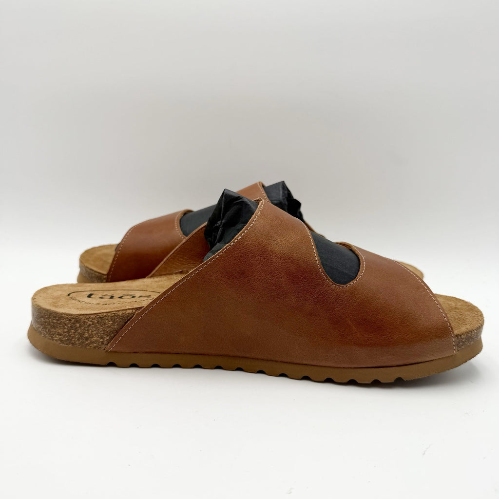 Taos Footwear Womens Casita Sandals Size 10 M Tan Brown Leather Flats NIB