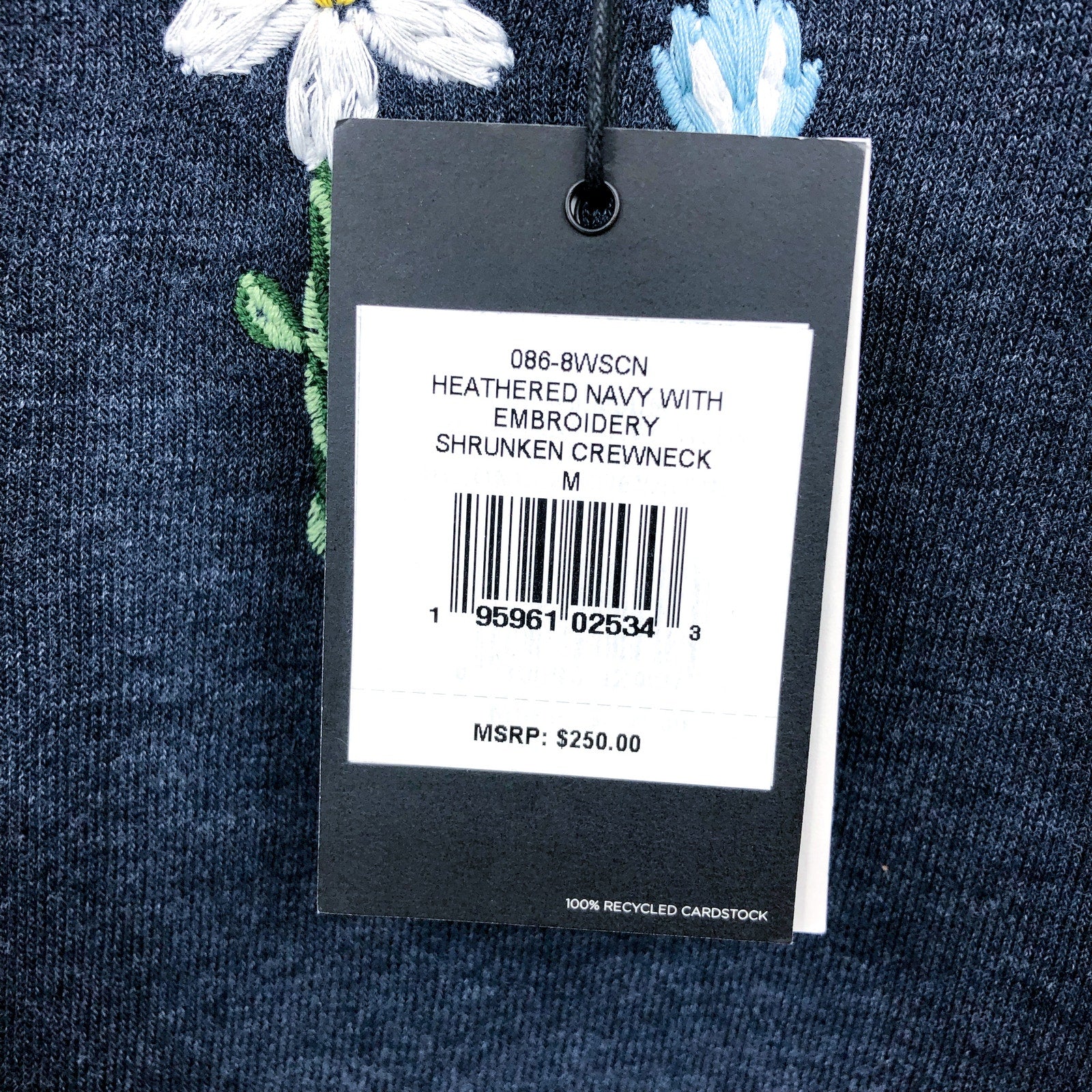 RE/DONE Shrunken Crewneck Sweater Blue XS