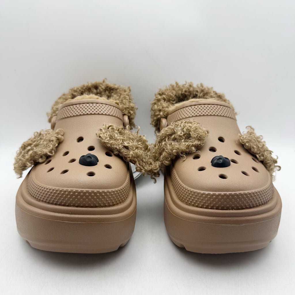 Crocs Platform Chunky Stomp Clogs Womens 8 Mens 6 Brown Sepia Bear NWT