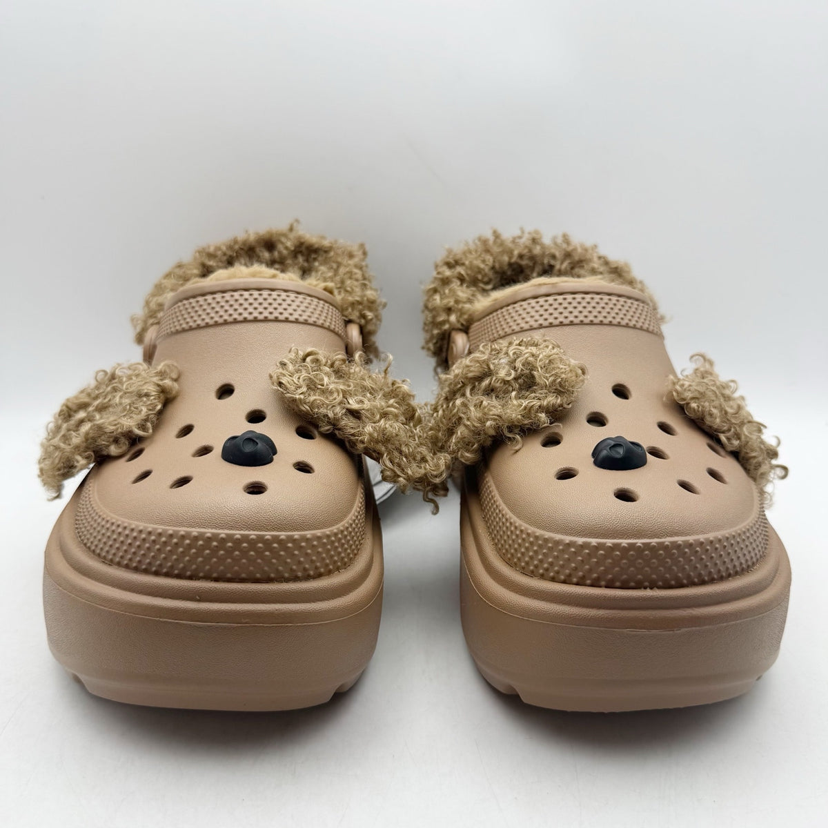 Crocs Platform Chunky Stomp Clogs Womens 8 Mens 6 Brown Sepia Bear NWT