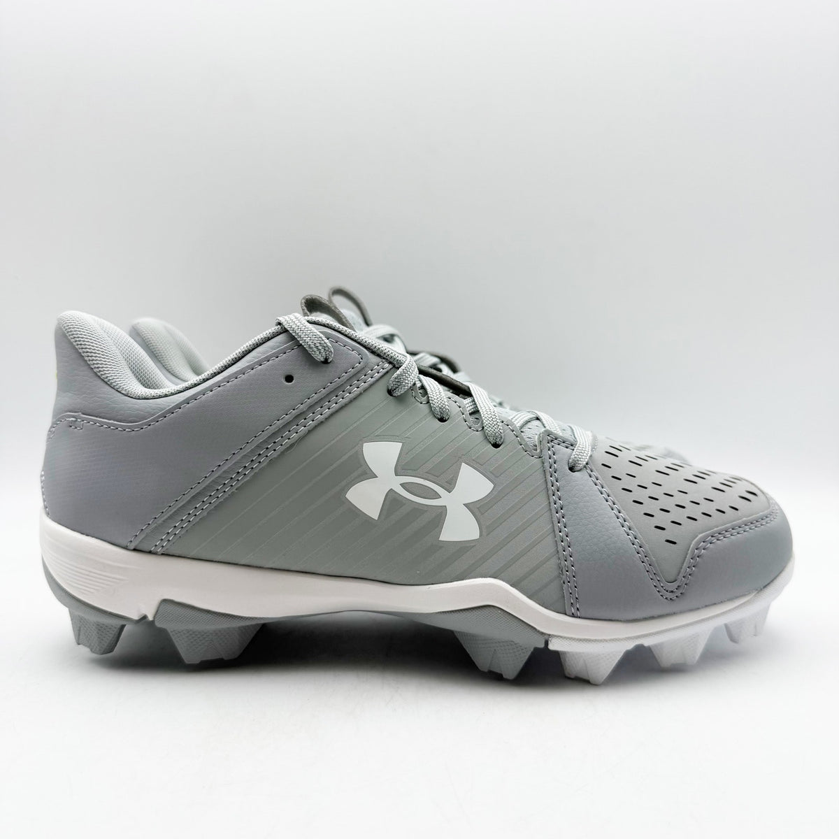 Under Armour Mens Leadoff Low RM Molded Baseball Cleats Size 12 Grey White NWOB