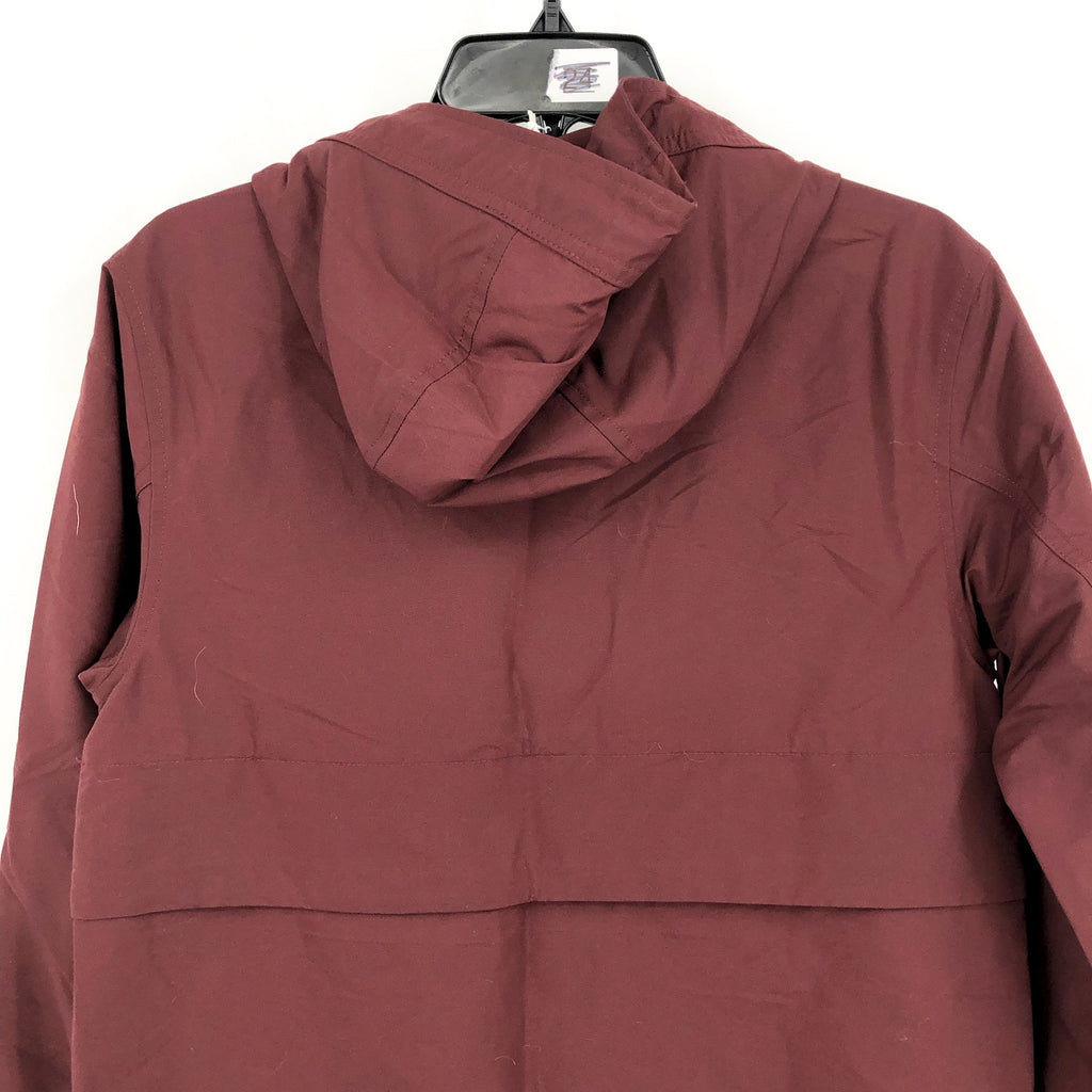 EVERLANE Womens The ReNew Anorak Rain Coat XXS Maroon Red Water-Repellent NWT