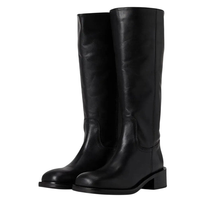 Steve Madden Womens Riggs Knee High Boots US 10 M EU 41 Black Leather NWOB