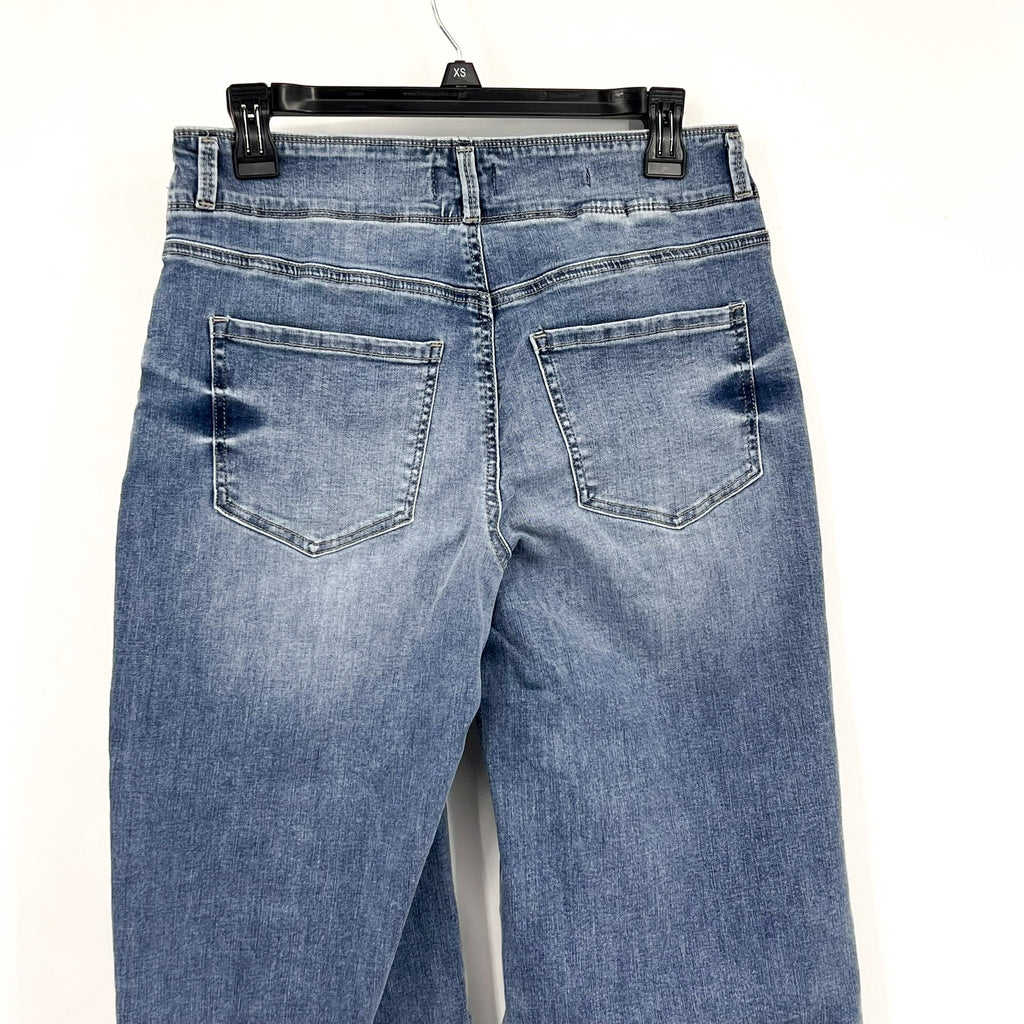 NYDJ Womens Major Wide Leg Capri Jeans Size 6 Fantasy Blue NWOT