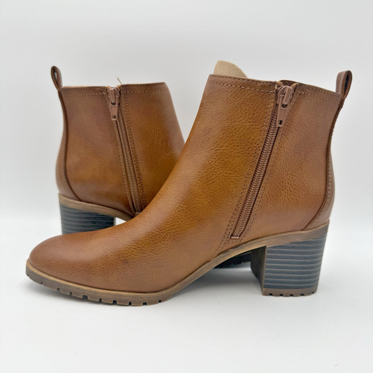 LifeStride Womens Mesa Chelsea Ankle Boots Size 8 M Whiskey Brown NIB