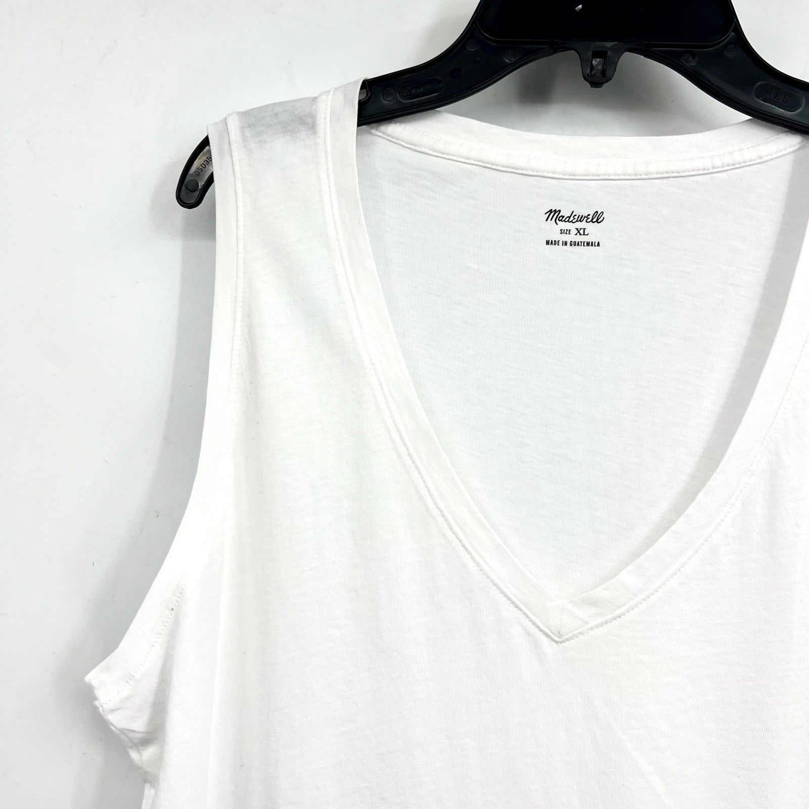 MADEWELL Women's Northside V-neck Tank Top XL White Sleeveless P2708 NWT