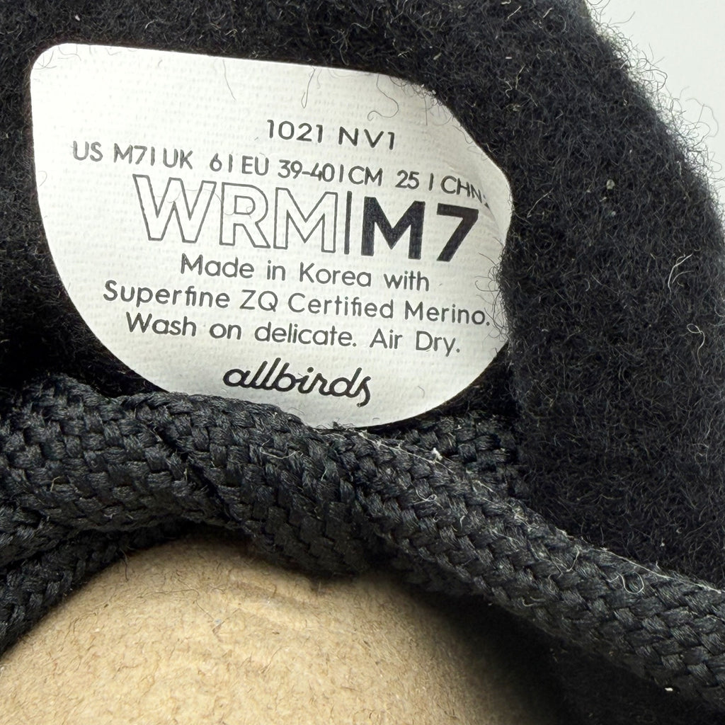 Allbirds Mens Wool Runner Mizzle Sneakers US 7 EU 39.5 Black Athletic NIB