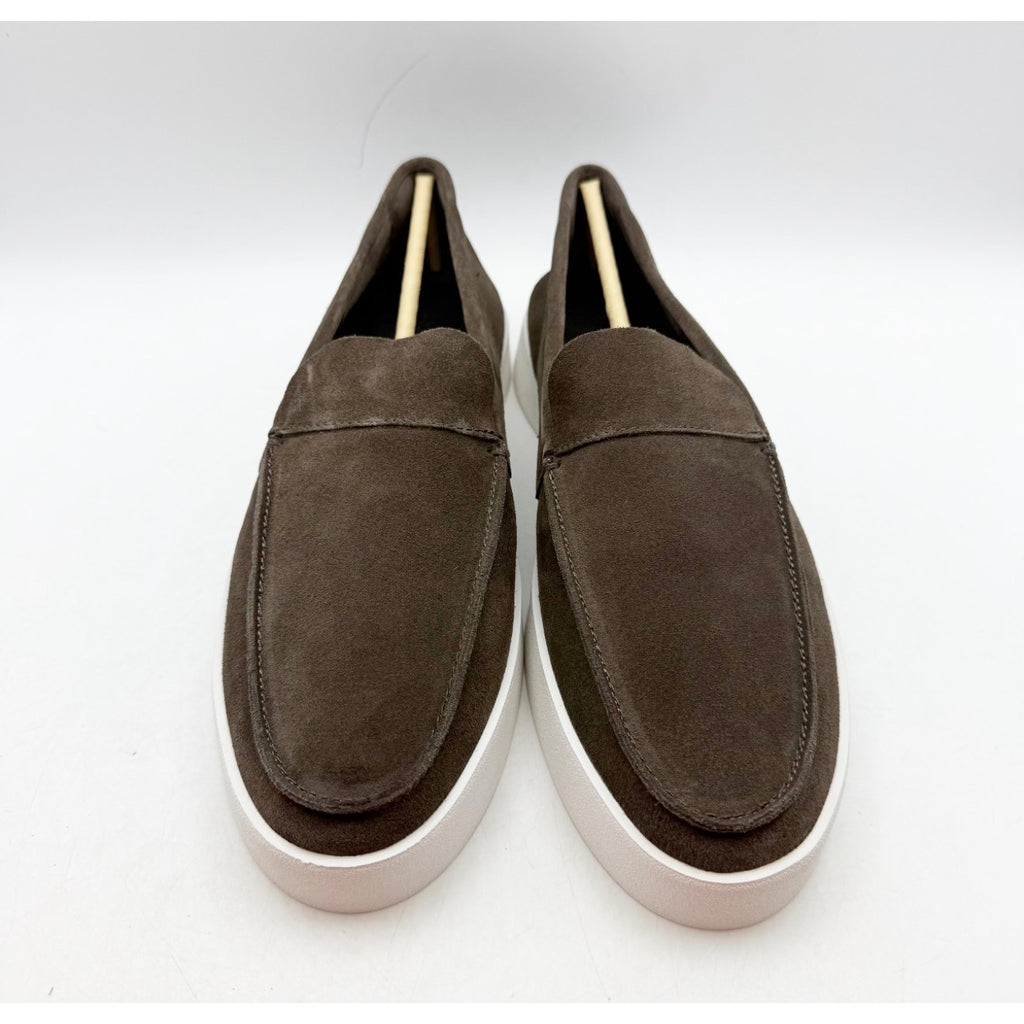 Saint Morta Men's Hemisphere Slip On Loafers Size 8 Brown White Suede NIB