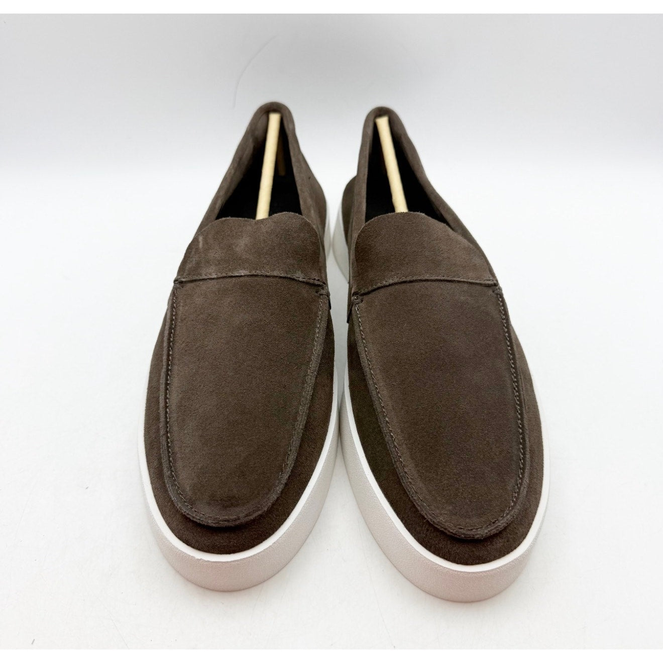 Saint Morta Men's Hemisphere Slip On Loafers Size 8 Brown White Suede NIB
