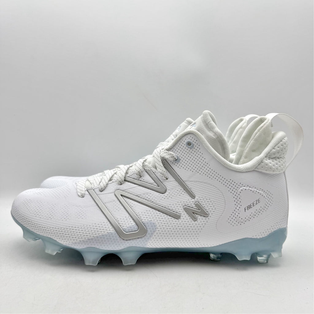 New Balance Mens Freeze 4.0 Lacrosse Cleats Size 7.5 White Blue Athletic NWOB