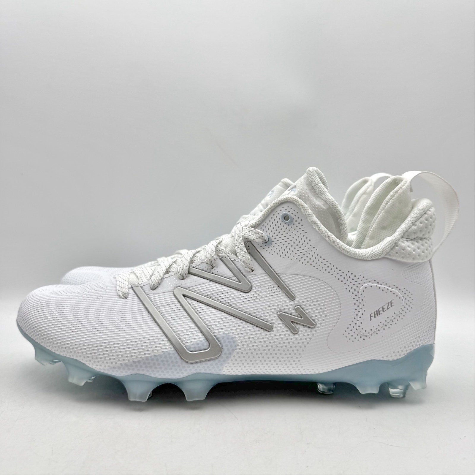 New Balance Mens Freeze 4.0 Lacrosse Cleats Size 7.5 White Blue Athletic NWOB