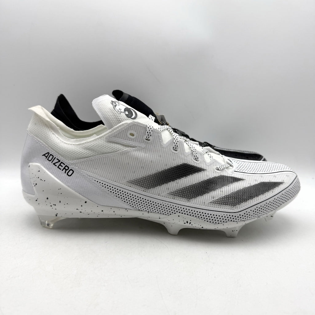Adidas Mens Adizero Electric Football Cleats US 13 EU 48 White Black NWOB