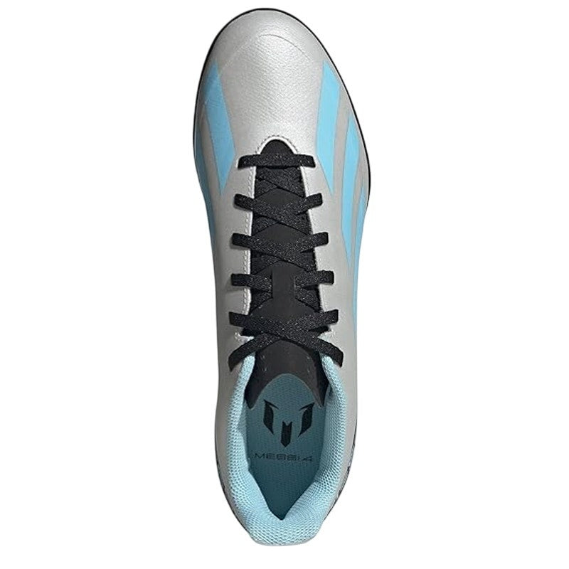 Adidas Men X Crazyfast Messi.4 Turf Soccer Cleat US 9.5 Blue Silver NWOB