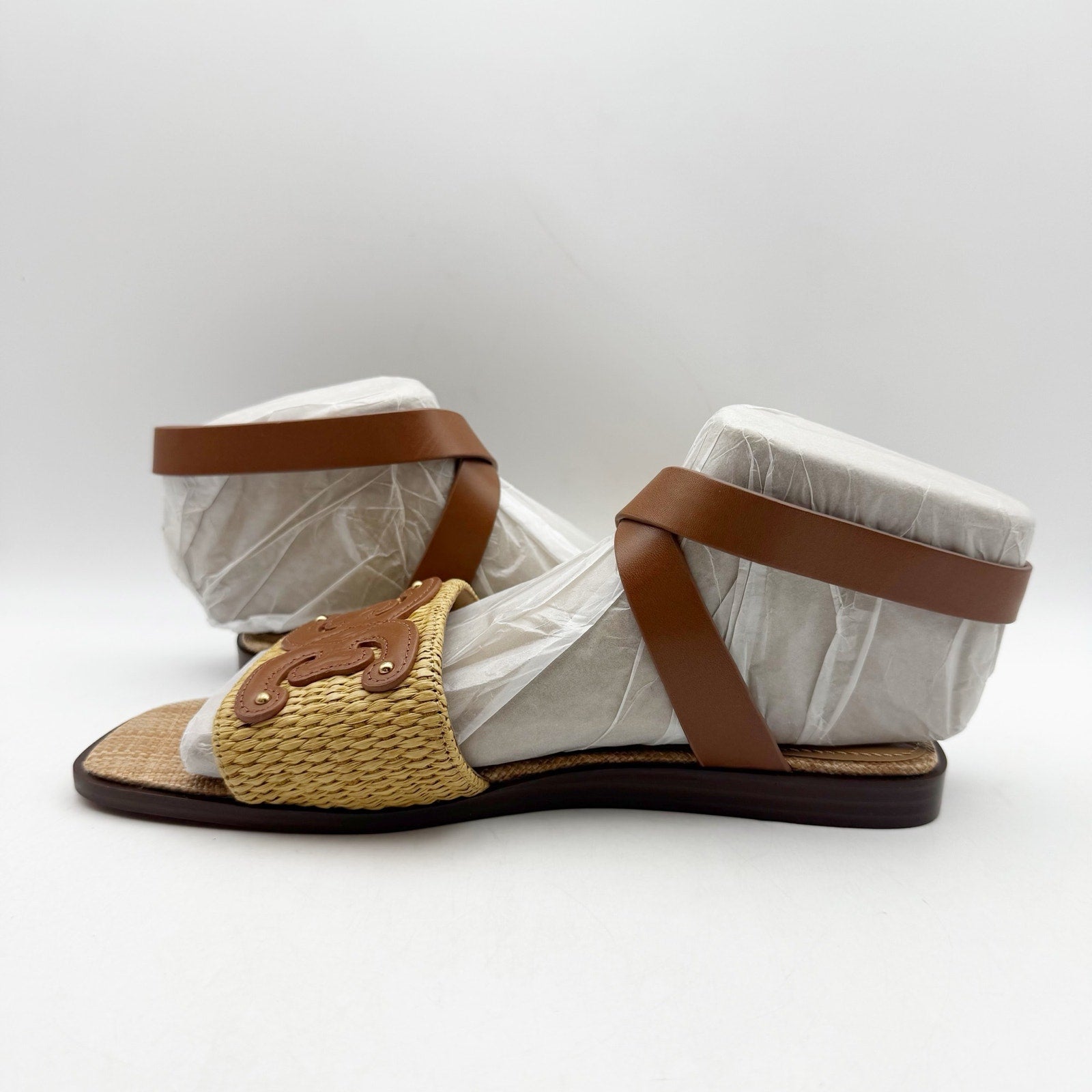 Sam Edelman Womens Ilsie Ankle Strap Sandals SIZE 6.5 Brown Leather NWOB