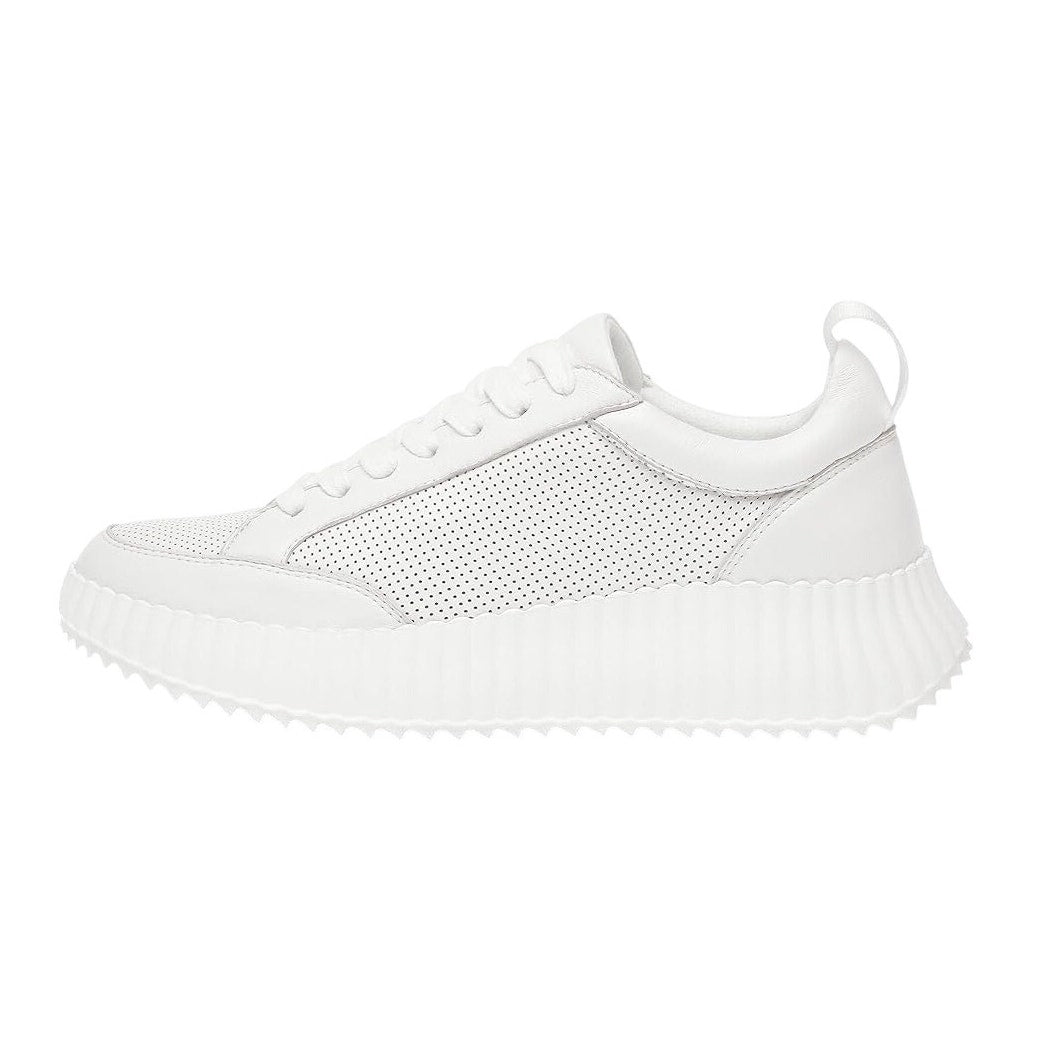 Steve Madden Womens Shock Sneakers US 7.5 M White Leather Platform NIB