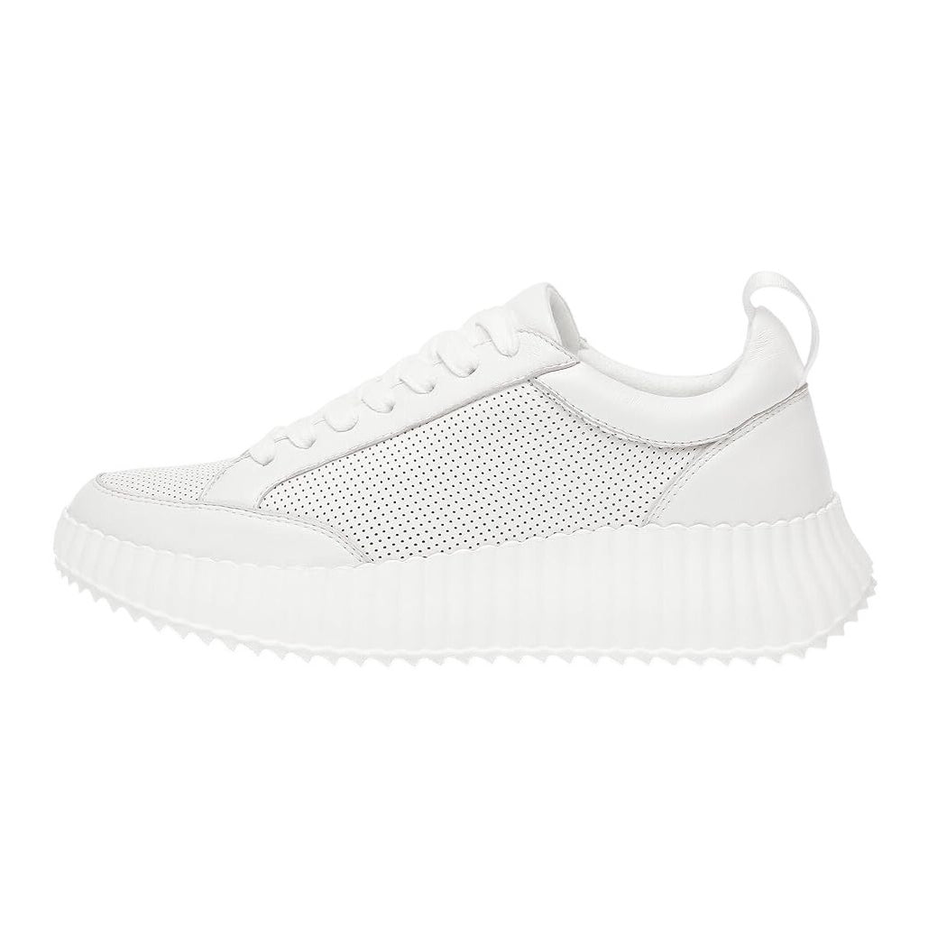 Steve Madden Womens Shock Sneakers US 7.5 M White Leather Platform NIB