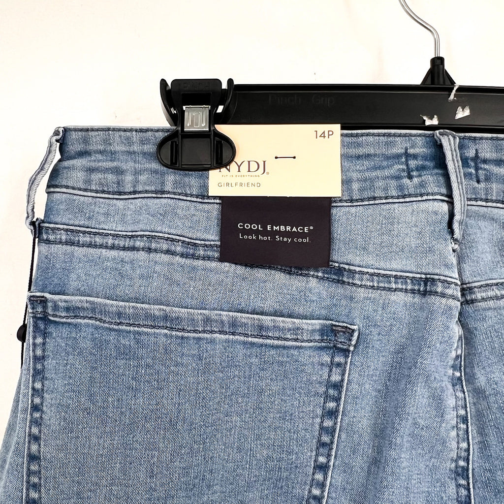 NYDJ Womens Margot Girlfriend Jeans Size 14 PETITE Kingston Blue NWT