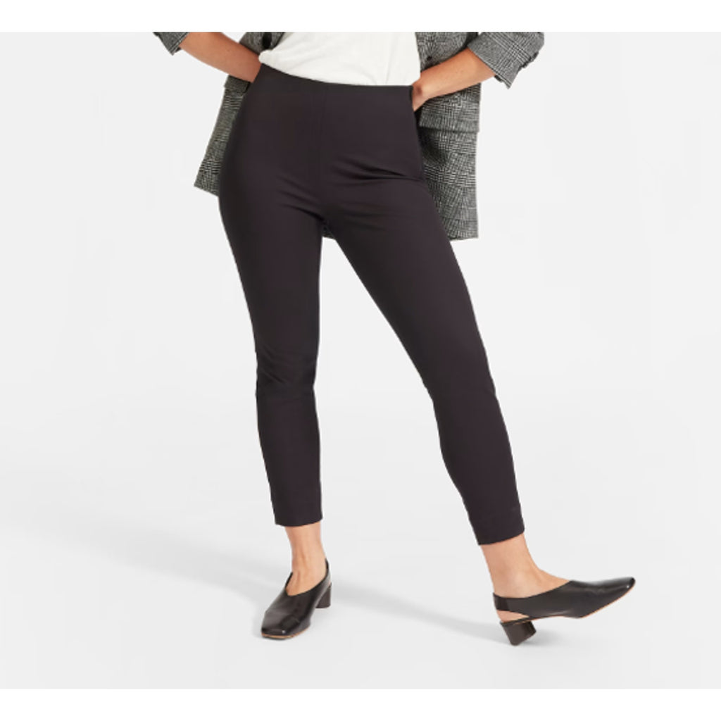 EVERLANE Women's The Curvy Side-Zip Work Pant Size 6 Stretch Cotton Black NWT