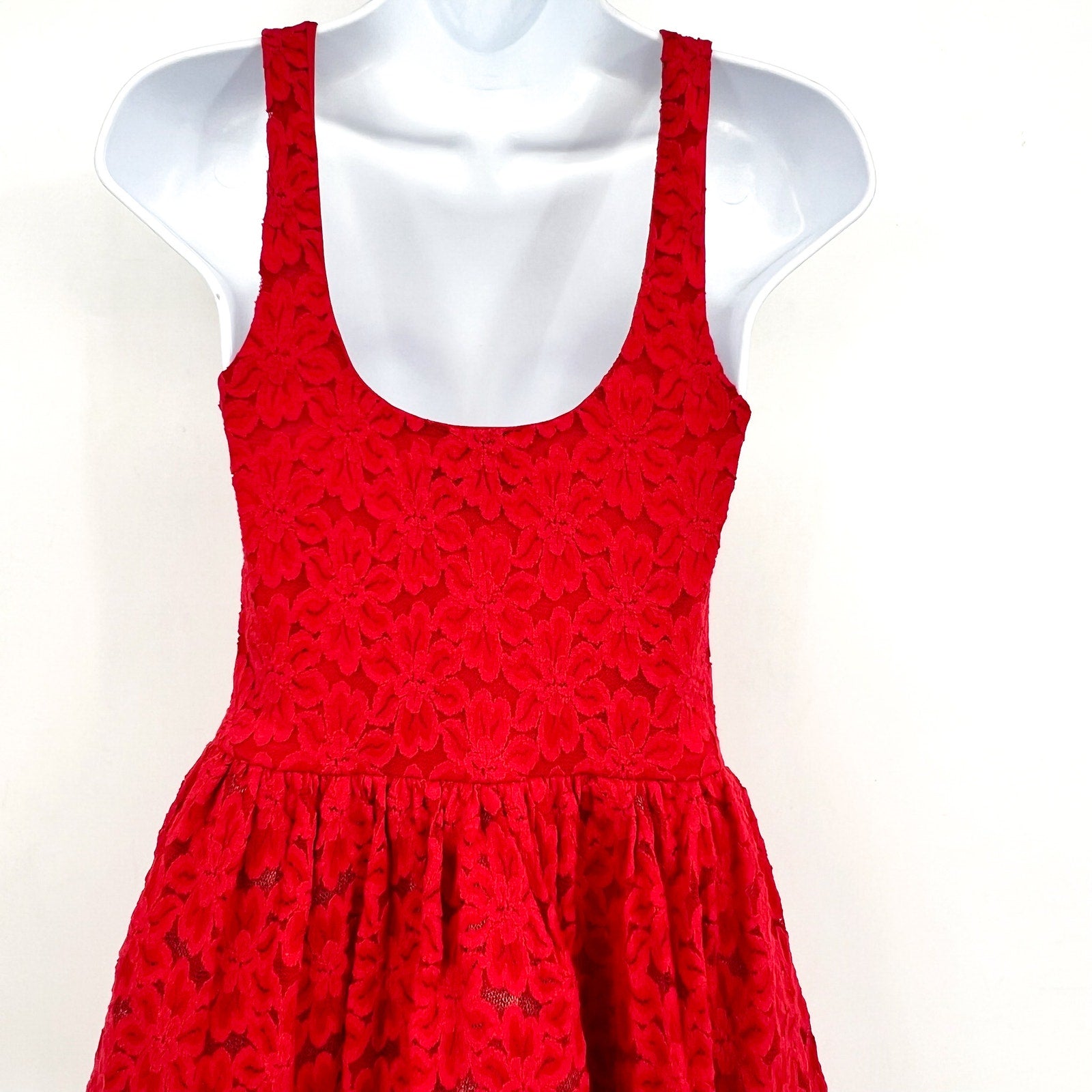 SHOW ME YOUR MUMU Ricci Lace Skort Dress Medium Radiant Red Sleeveless NWT