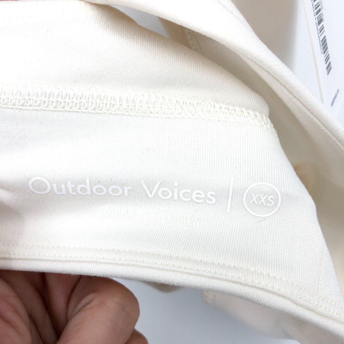 OUTDOOR VOICES Women's FreeForm Scoop Bra XXS White Milk Stone NWT