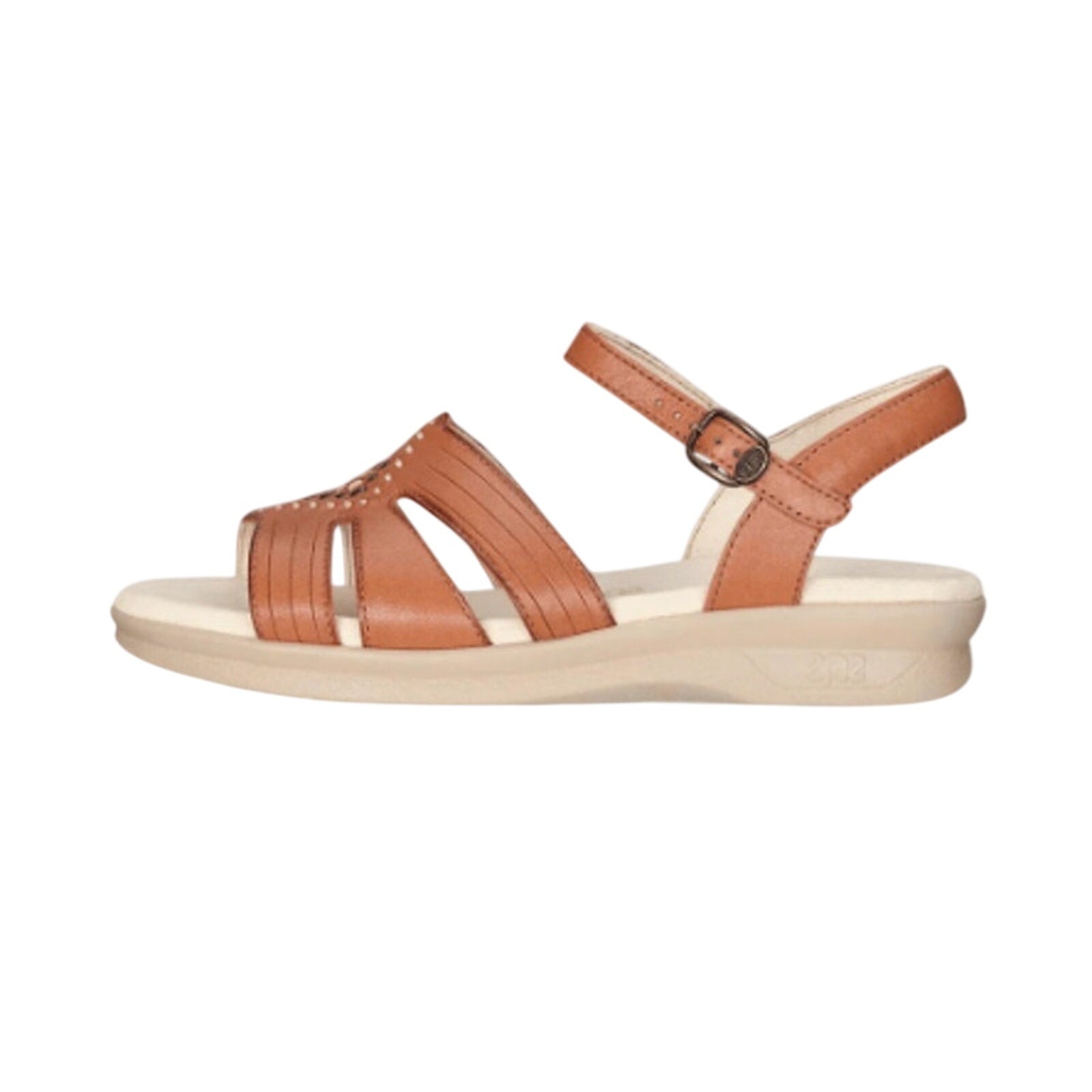 SAS Womens Huarache Sandals Size 7.5 NARROW Tan Leather Adjustable Strap NIB