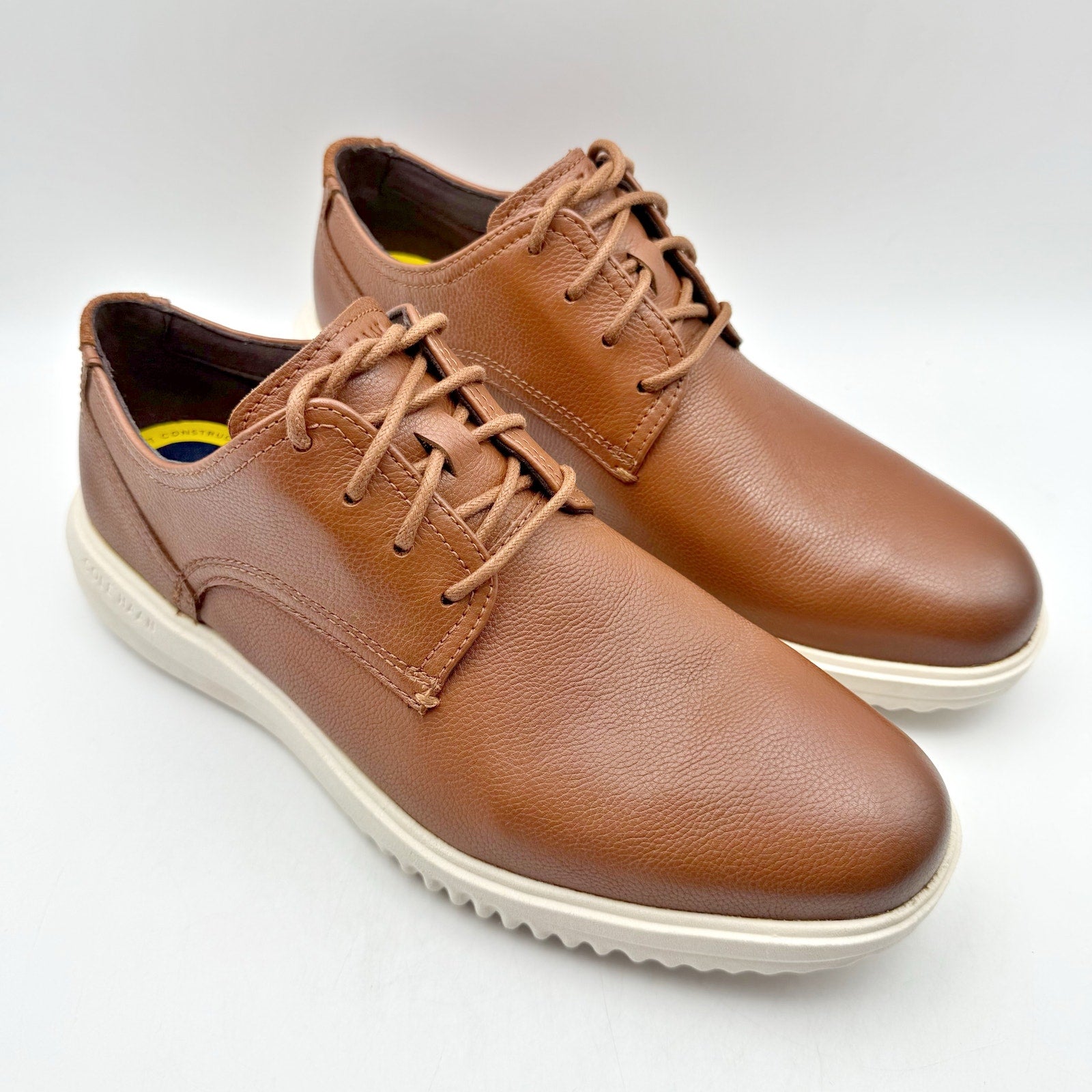 Cole Haan Mens Grand Plain Toe Oxford Shoes Size 11 M EU 44 Brown Leather NIB