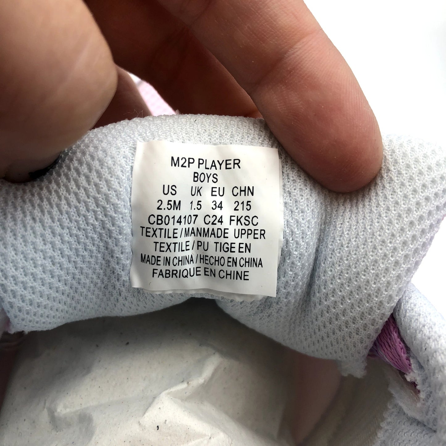 Stride Rite Girls Made To Play Sneaker Size 2.5 Light Pink Big Kids Shoe NIB